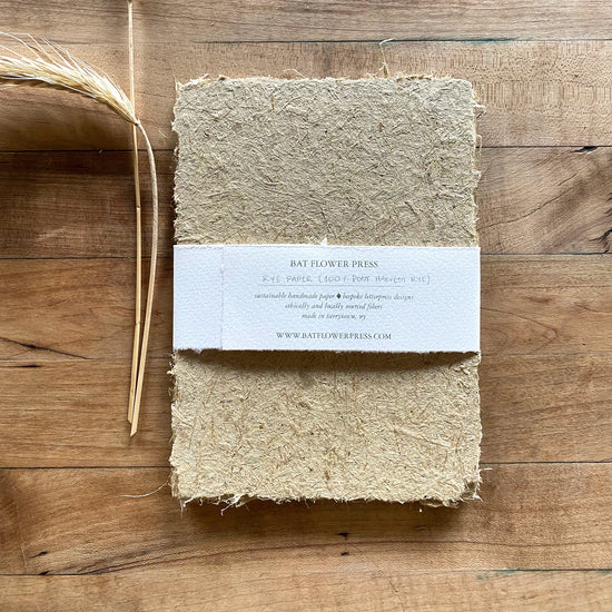 Rye Handmade Paper Stationery Set by Bat Flower Press