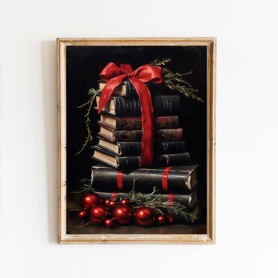 Holiday Books Art Print by Paper House Print Shop