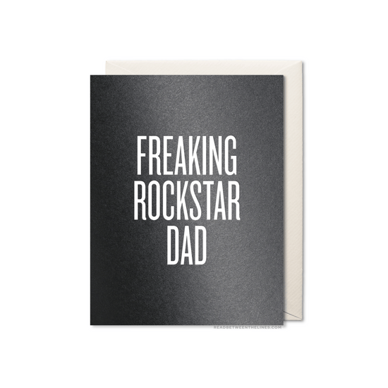Freaking Rockstar Dad Card by RBTL®