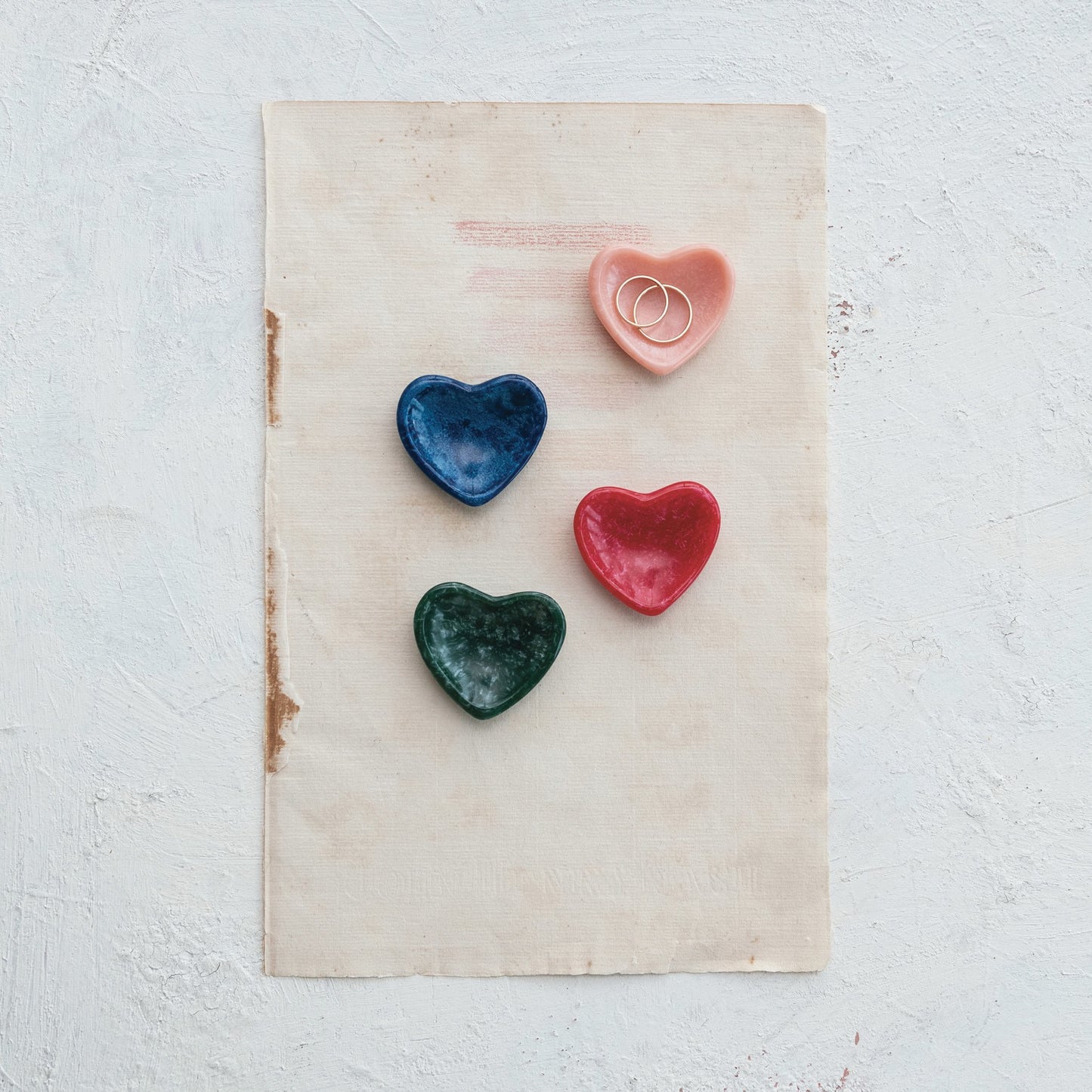 Marbled Resin Heart Dish