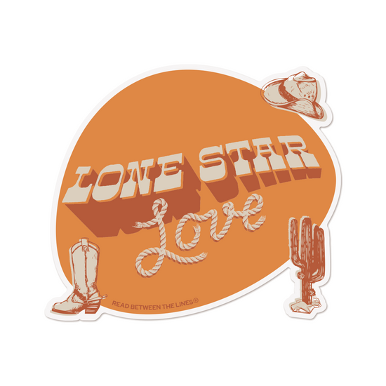 Sunset Lone Star Love Sticker by Read Between The Lines®