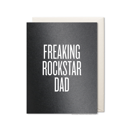 Freaking Rockstar Dad Card by RBTL®