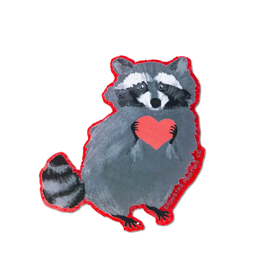 Raccoon Love Vinyl Sticker by Bromstad Printing Co.