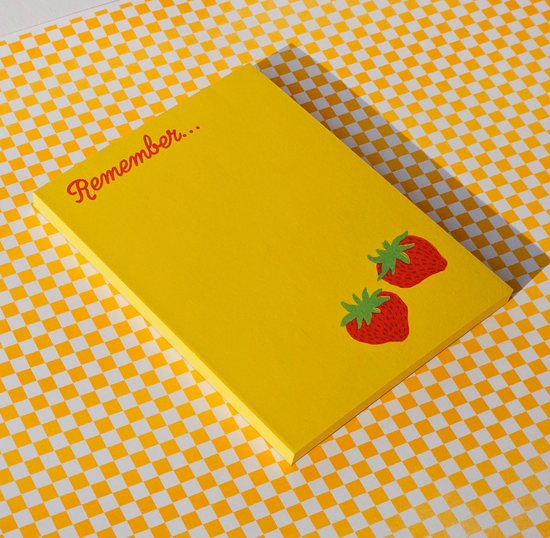 Strawberry Notepad by Bromstad Printing Co.