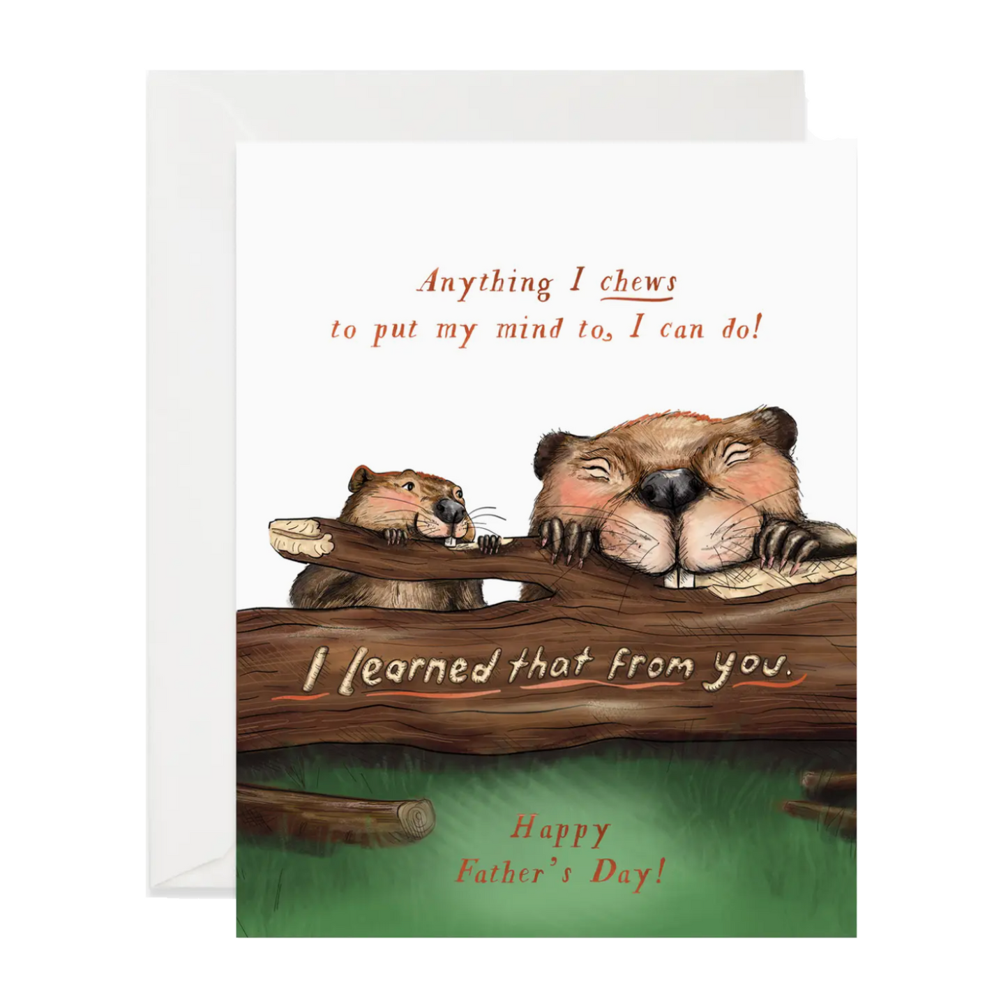Beavers Father's Day Card by Good JuJu Ink