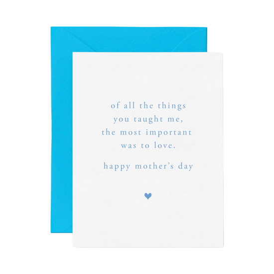 Mom Love Card by Color Box Design & Letterpress