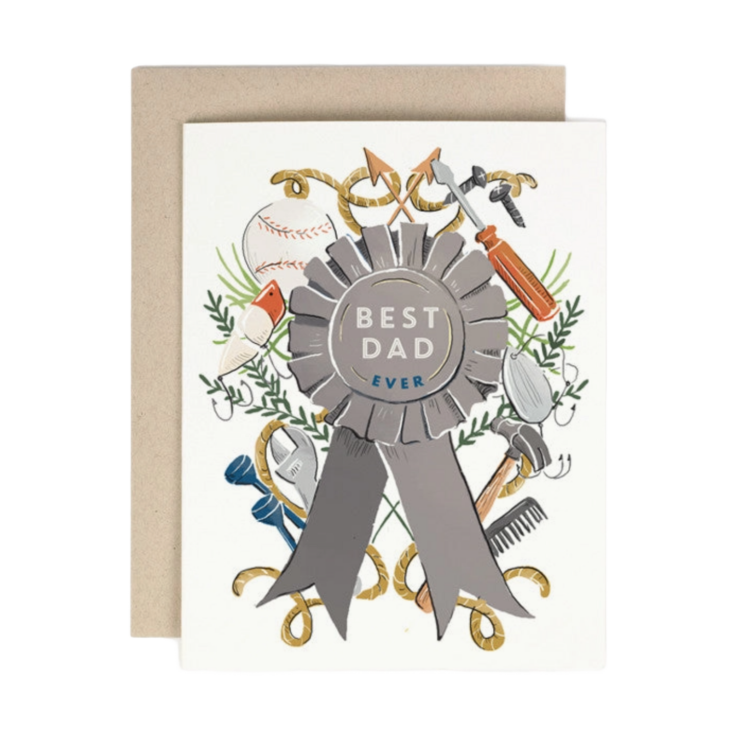 Best Dad Badge Card by Amy Heitman