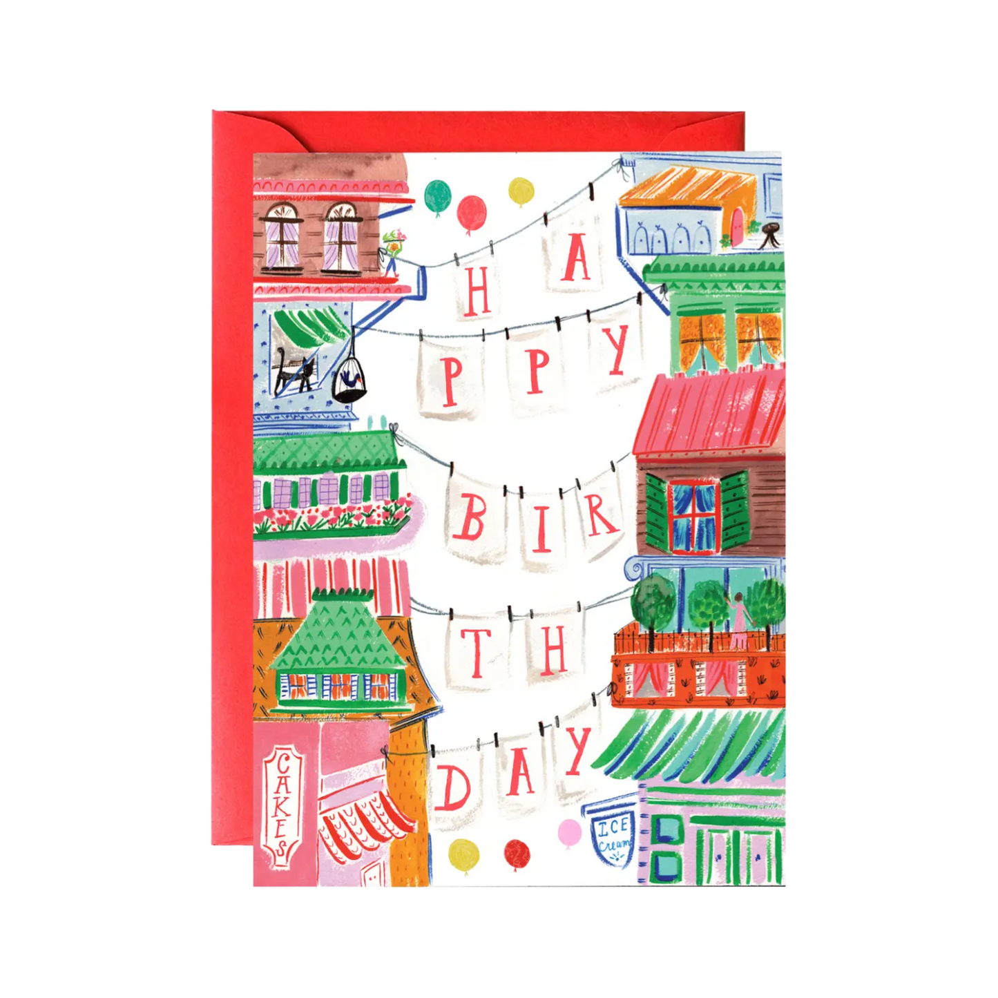 Laundry Line Birthday Card by Mr. Boddington's Studio