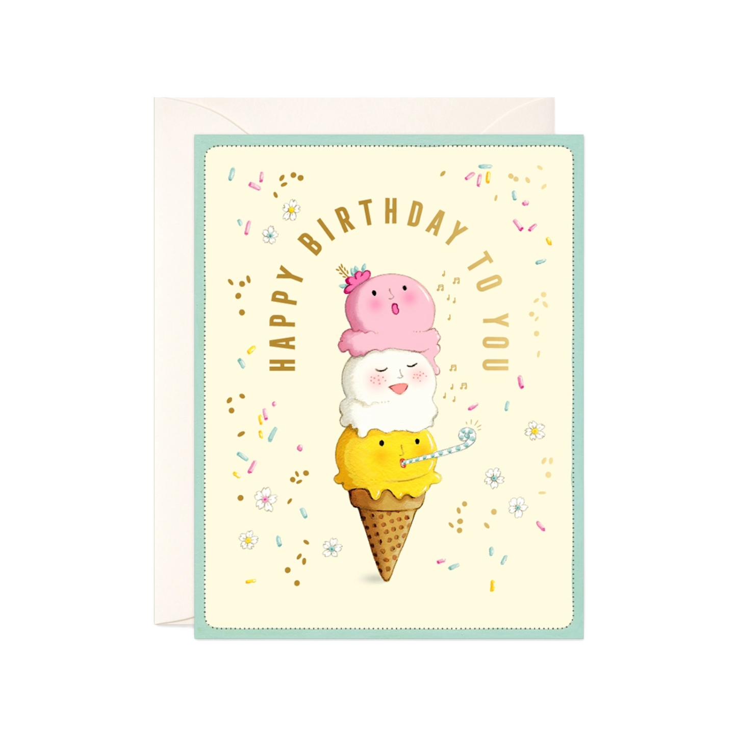 Ice Cream Birthday Card by JooJoo Paper