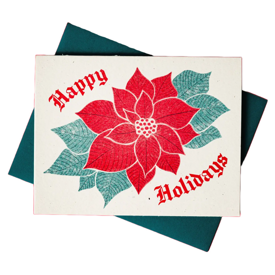 Holiday Poinsettia Card by Bromstad Printing Co.