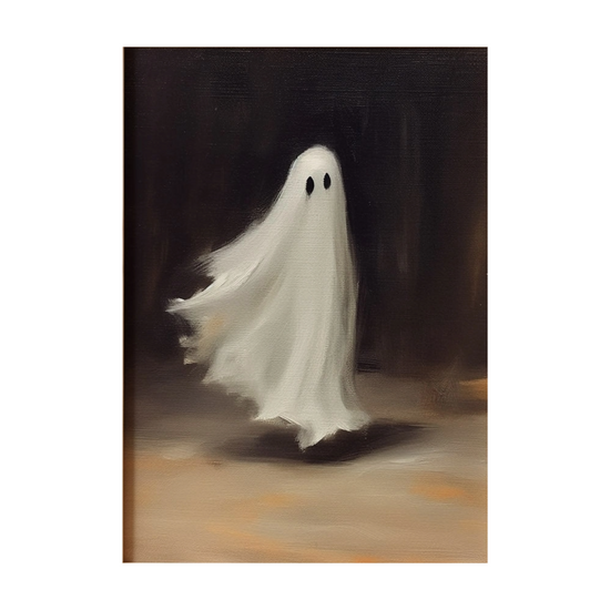 Flying Ghost Art Print by Paper House Print Shop