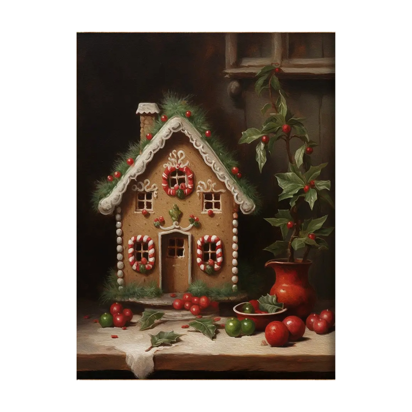 Gingerbread House Art Print by Paper House Print Shop