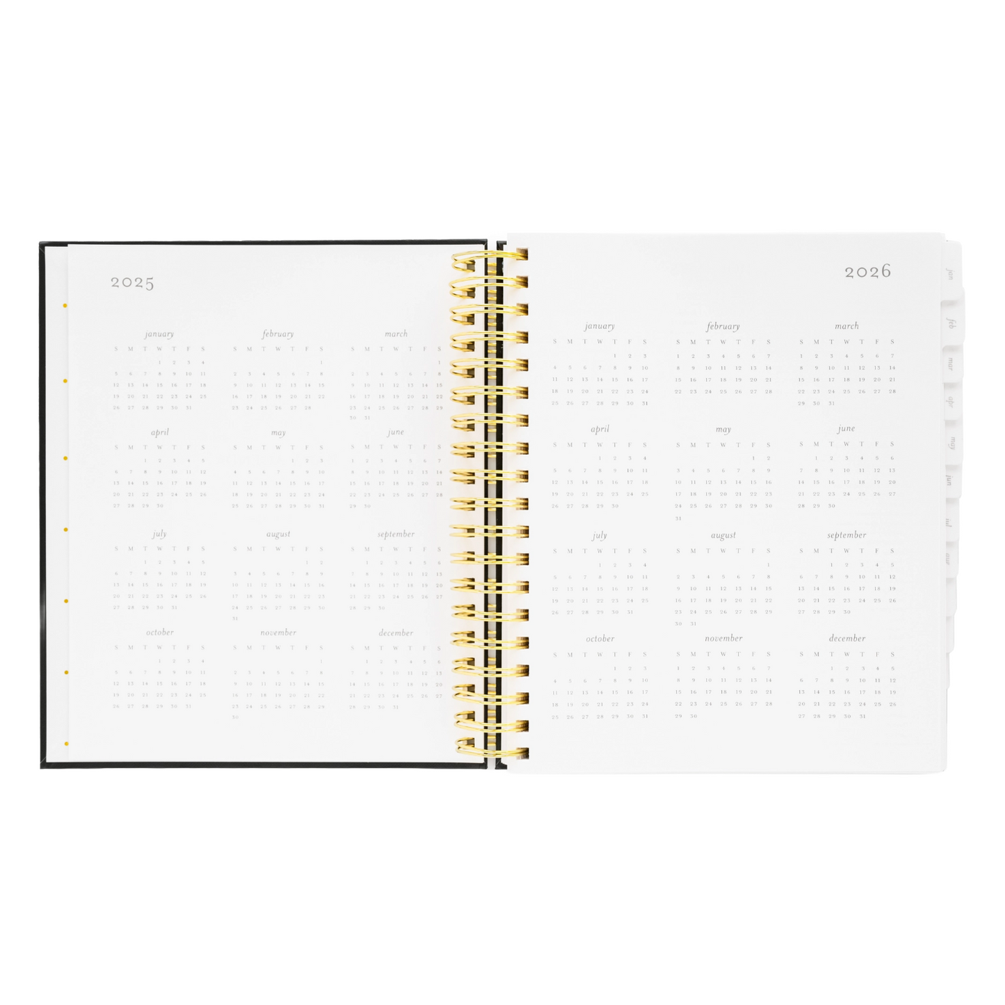 2025 Black Daily Spiral Planner by Sugar Paper