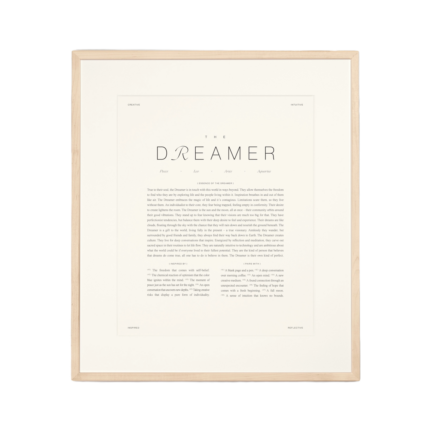 The Dreamer Zodiac Art Print by Wilde House Paper