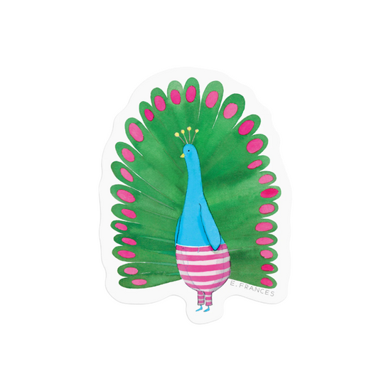 Peacock Sticker by E. Frances Paper