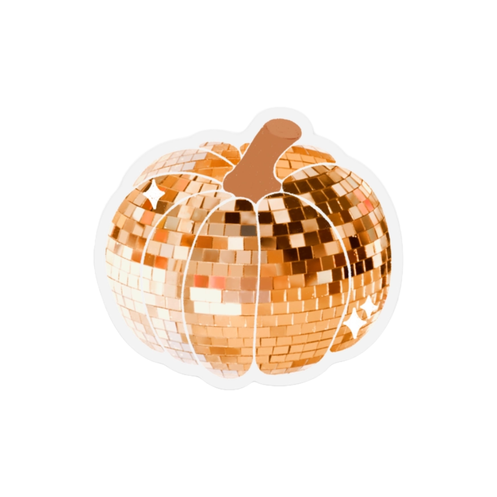 Disco Pumpkin Vinyl Sticker by Elyse Breanne Designs