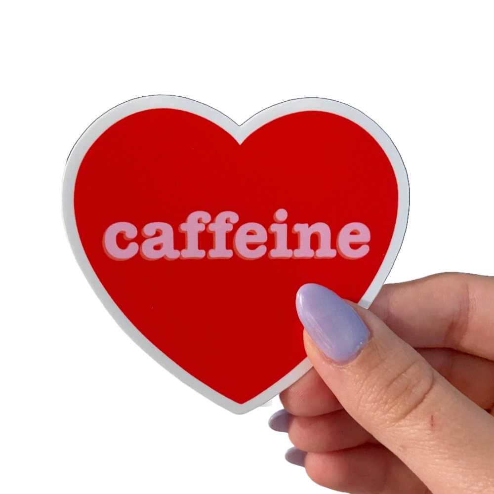 Caffeine Heart Vinyl Sticker – Read Between The Lines®