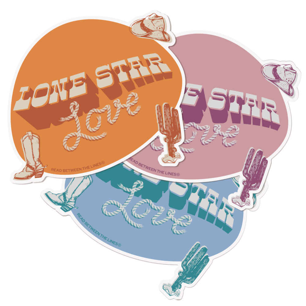 Sunset Lone Star Love Sticker by Read Between The Lines®