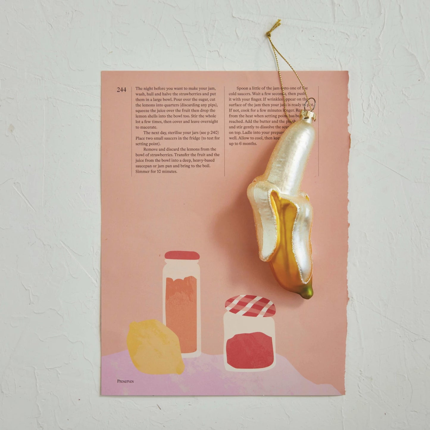 Peeled Banana Ornament