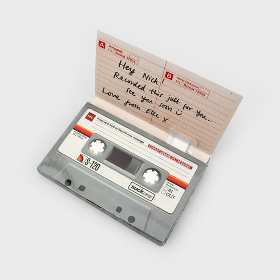 Recordable Cassette Tape Card by SUCK UK 